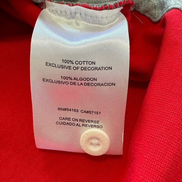 Tommy Hilfiger Kansas City Chiefs Quarter Button Collared Long Sleeve Shirt LG - Picture 12 of 16